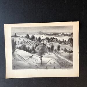 Arnold Blanch "Along the Hudson" Art 1930s Print Treasury Collection Sketch Vtg